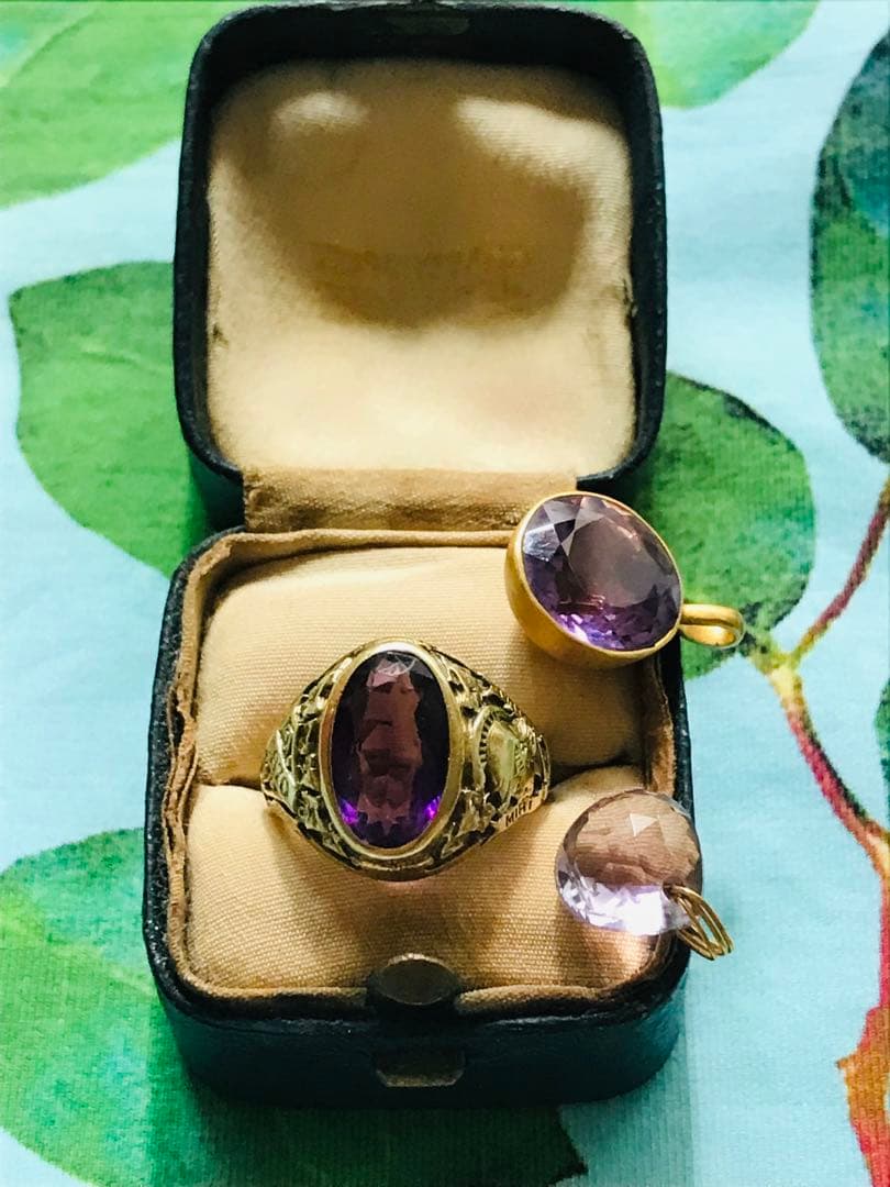 TIFFANYティファニー ヴィンテージ カレッジリング★アメシスト