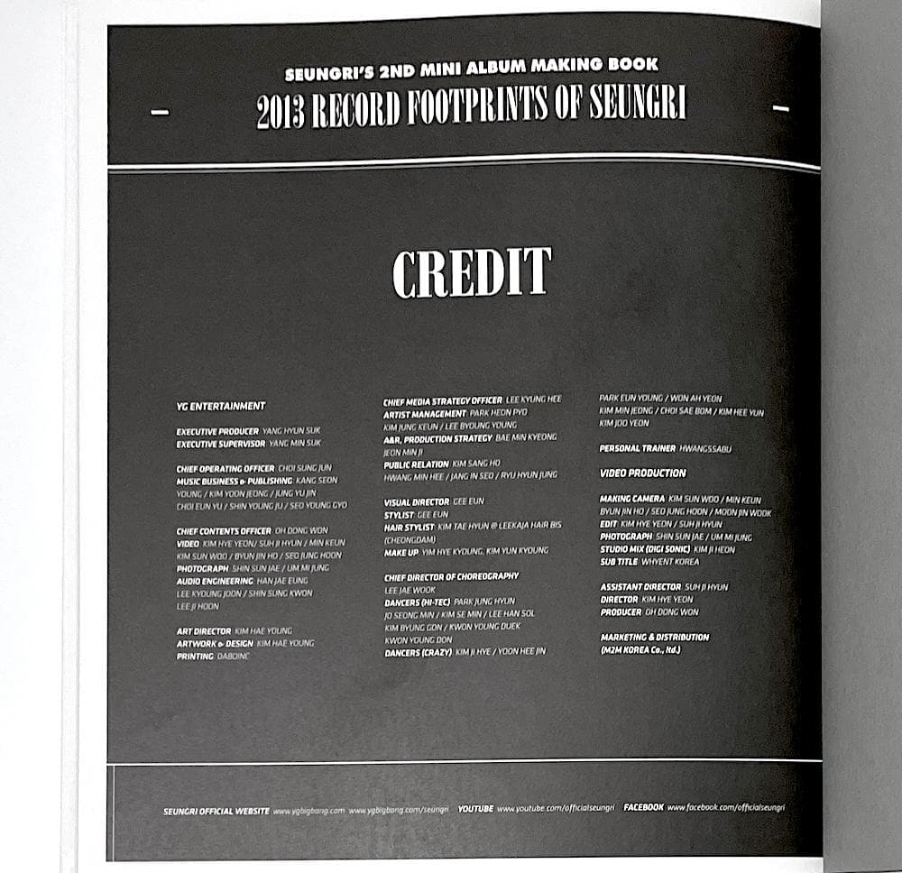 絶版本 SEUNGRI'S 2ND MINI ALBUM MAKING BOOK