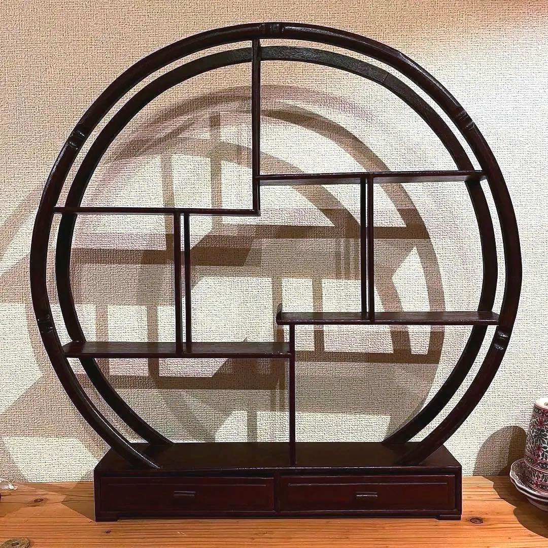 アンティーク　珍品棚　木製　飾り棚　約50×50×7.5㎝