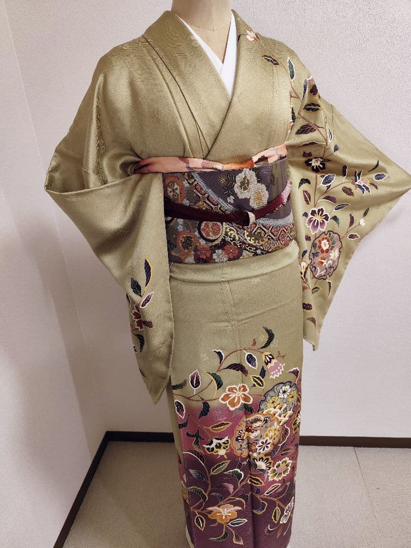 ❰6524❱ フルセット　訪問着 作家　袋帯　帯締め　帯揚げ　正絹　着物