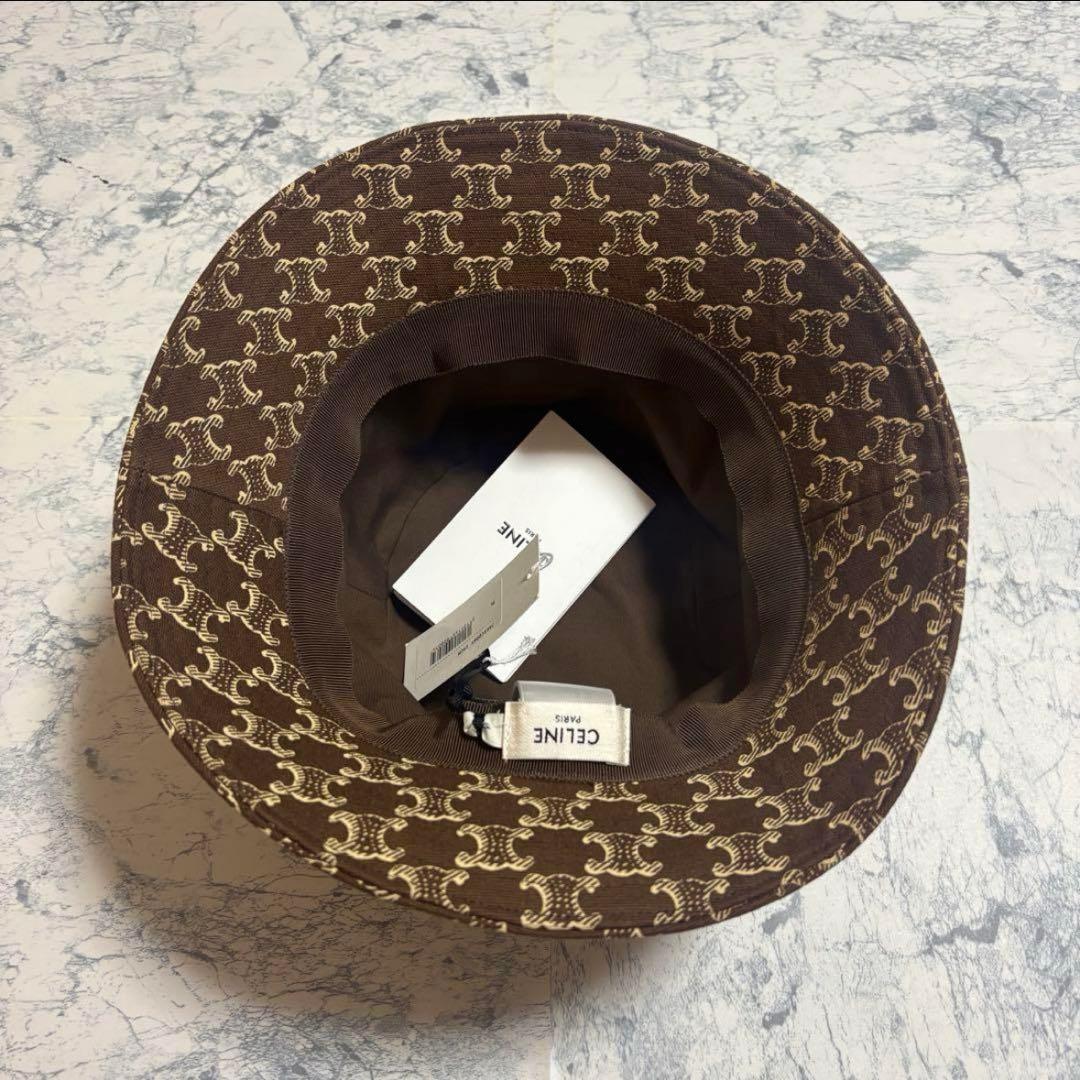 【新品】CELINE トリオンフ マカダム柄 総柄 バケハ バゲットハット