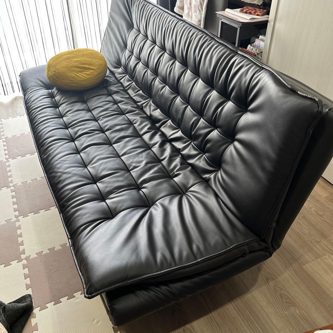 【最安値】ニトリ Nシールド 合成皮革 3wayソファベッド