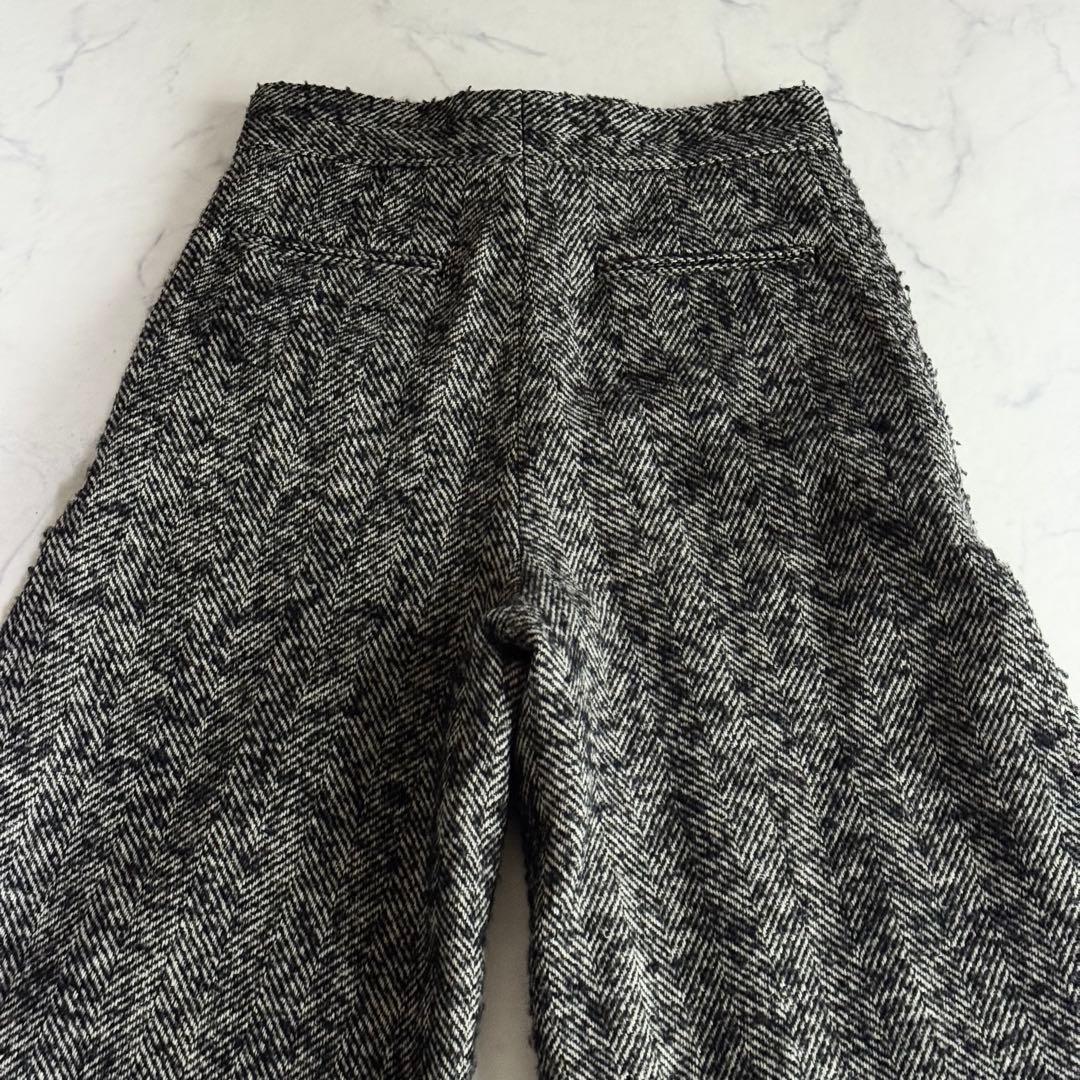 ワイズ 超ワイドパンツ ヘリンボーン ツイード シルク混 ウール ヨウジヤマモト