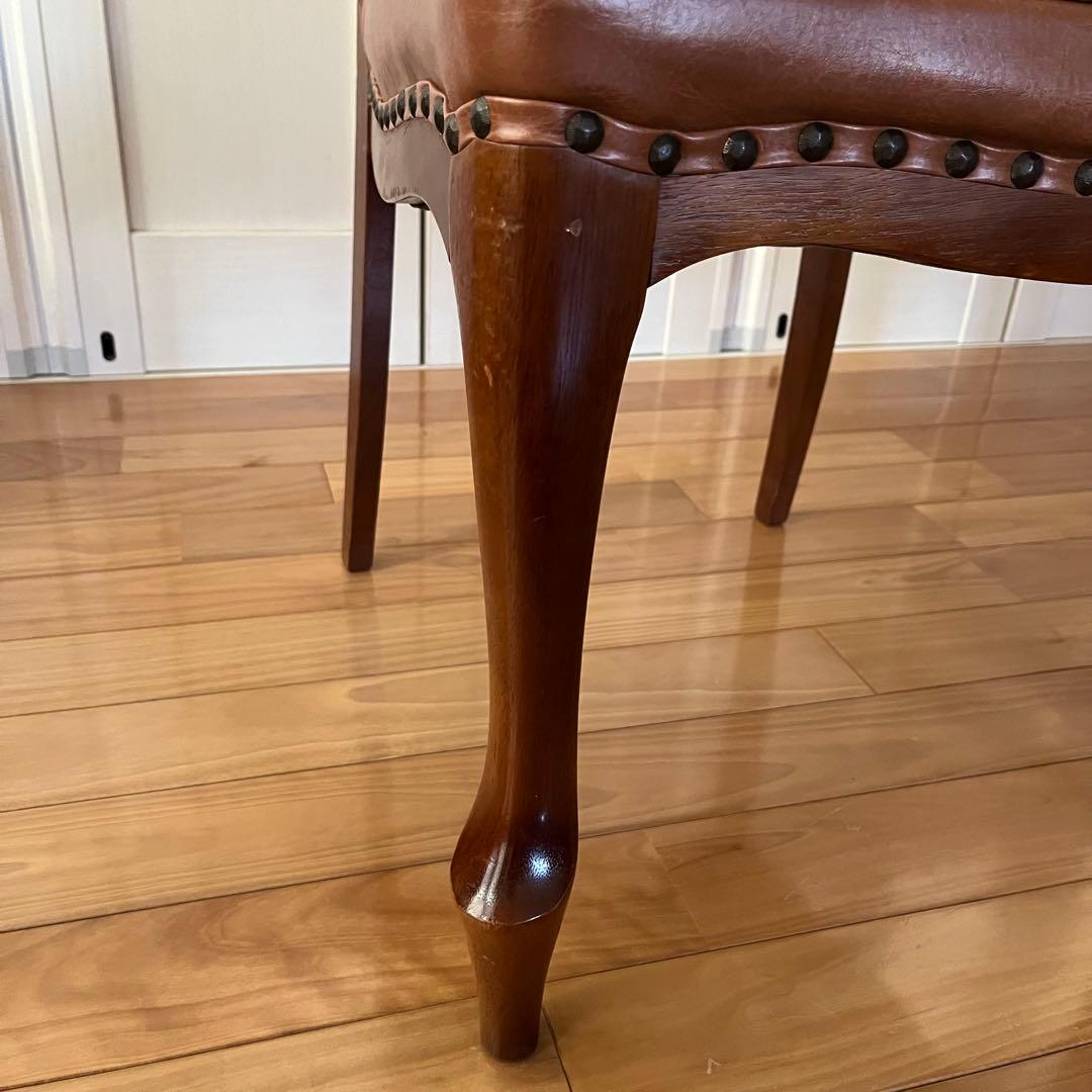 マルニ木工 ベルサイユ チェア 猫脚 鋲打ち ダイニングチェア 2脚セット