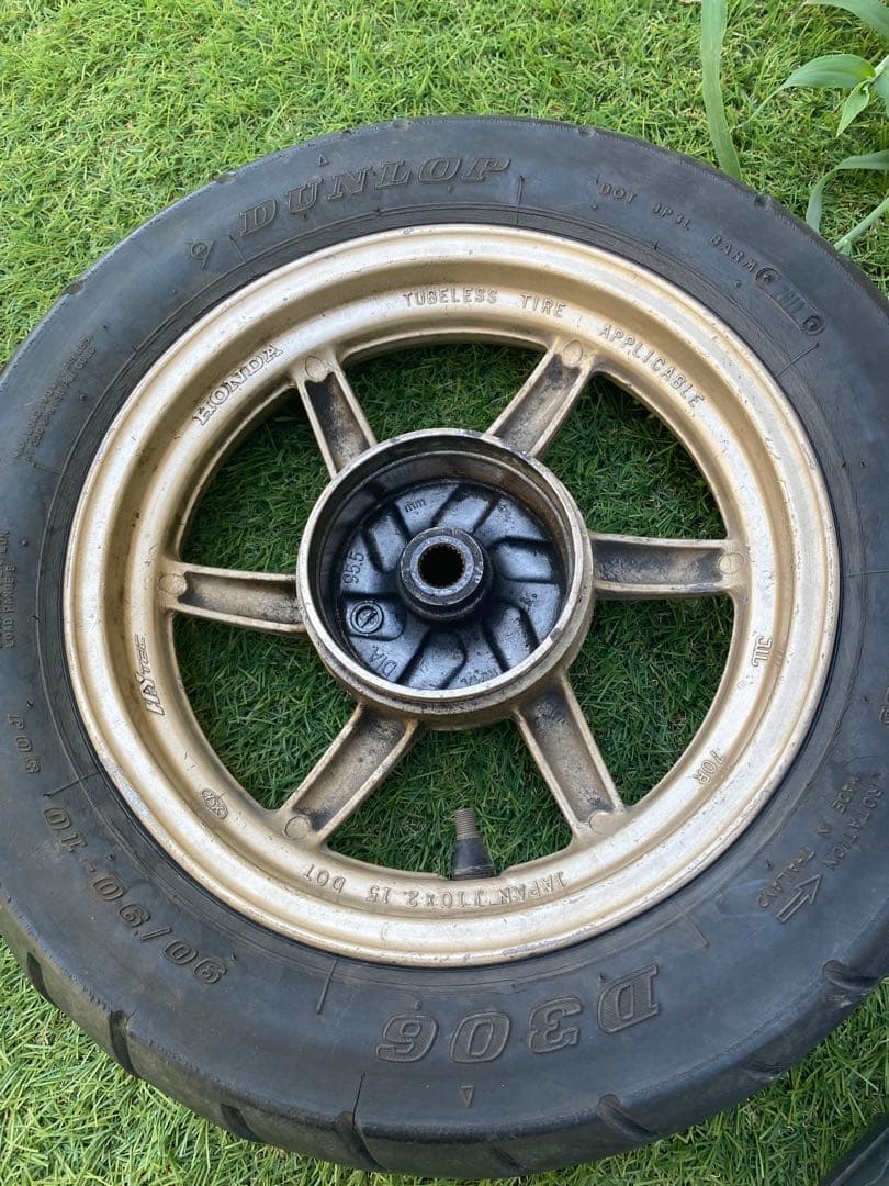 DIO AF35ZX前後ゴールド ホイールセット　AF27 AF34 AF35