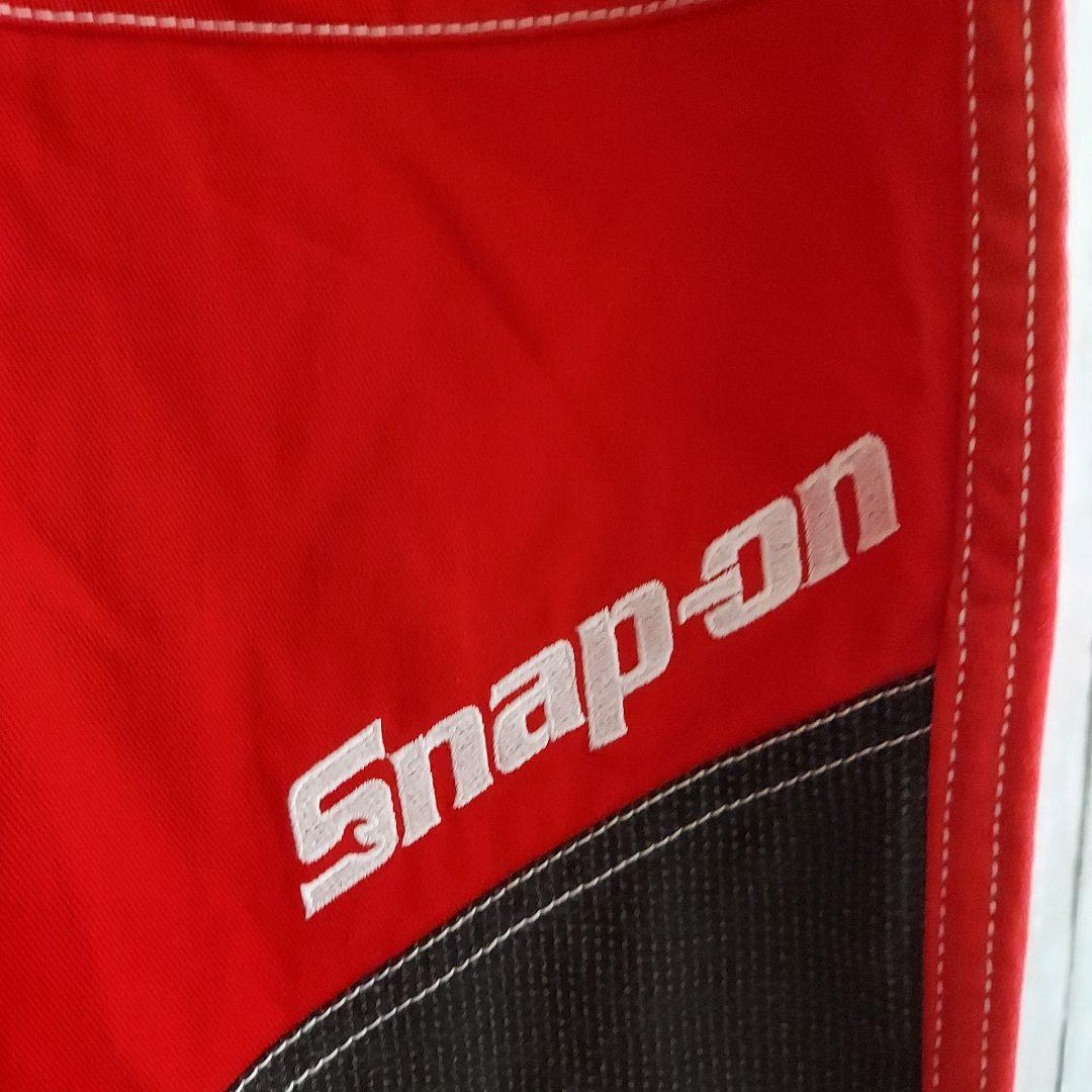 【Snap-on】美品 スナップオン 刺繍 オールインワン XL 赤