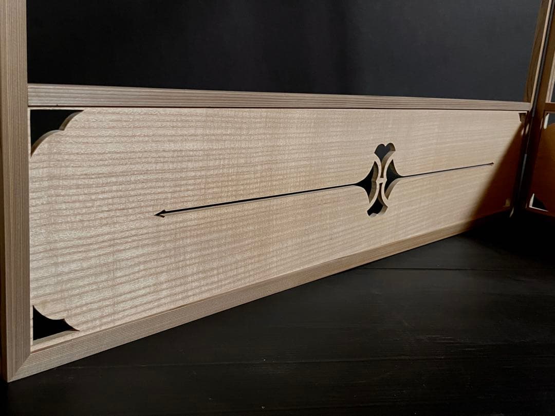 【美品 高級品質】「母」 杉 檜 腰風炉先 風炉先屏風 共布 タトウ（128②）