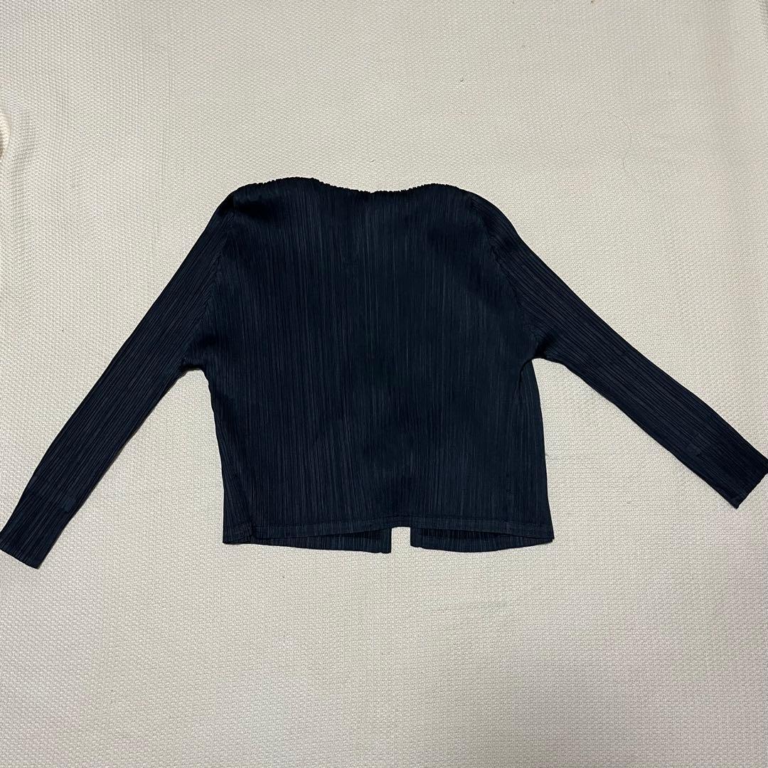 PLEATSPLEASE イッセイミヤケ カーディガン Wrap ブラック
