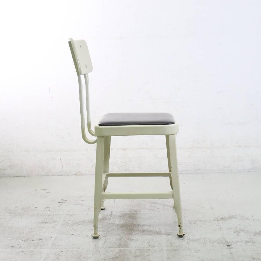 ダルトン スタンダードチェア アイボリー/ブラウン 100-214 スチール