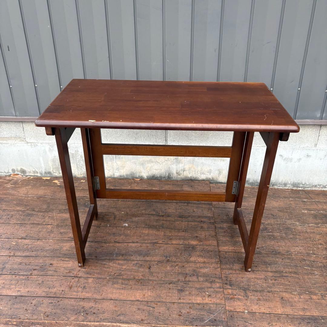 C-1 昭和レトロ 折りたたみテーブル 木製 作業台 机 古家具 古道具