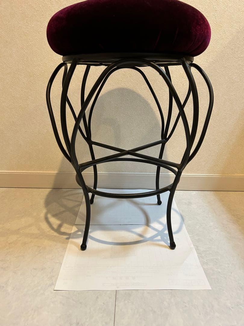 オリーブ専用　丸椅子 アンティーク風スツール アイアン家具