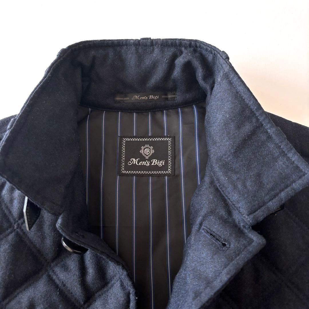 [美品]メンズビギ♪ウール キルティング ジャケット コート 草刈正雄 着用