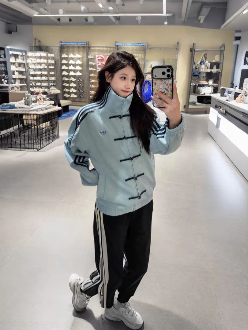 ◆マヤ◆ レトロスタンドカラー✨長袖ジャケットカエルボタン付き