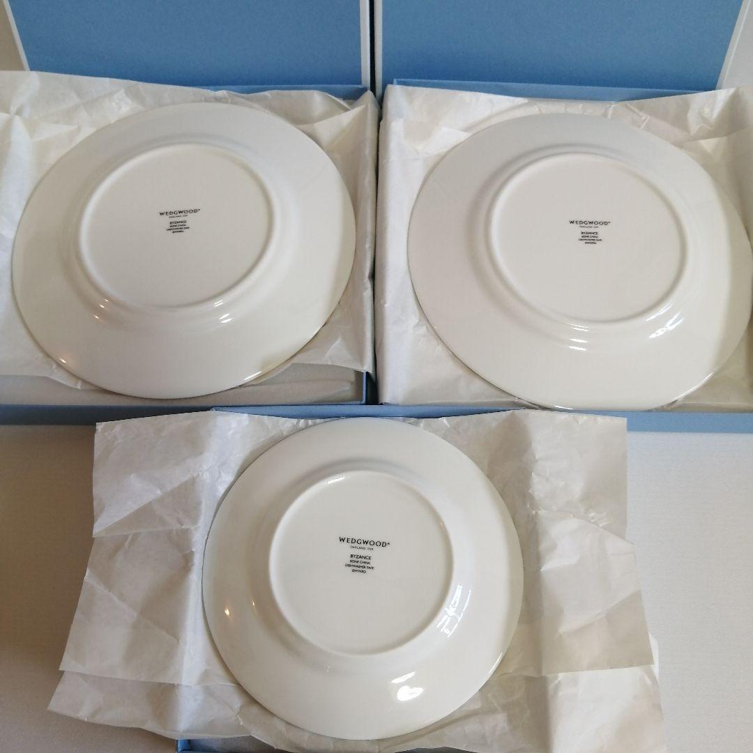希少/ウェッジウッド デザートプレート3枚セット ビザンス 英国製
