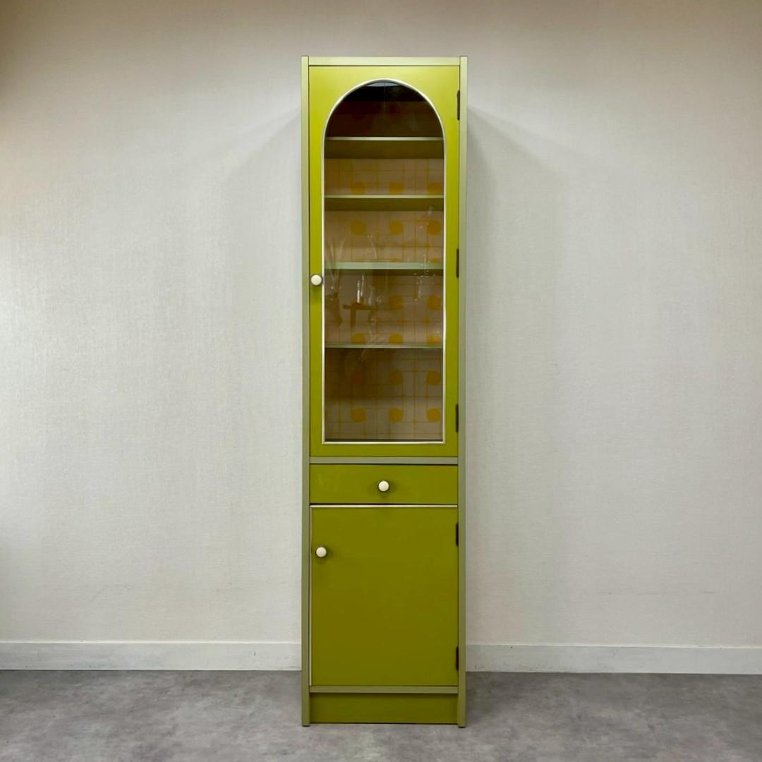 70's 昭和レトロ レトロポップ 飾り棚 食器棚 収納 当時物