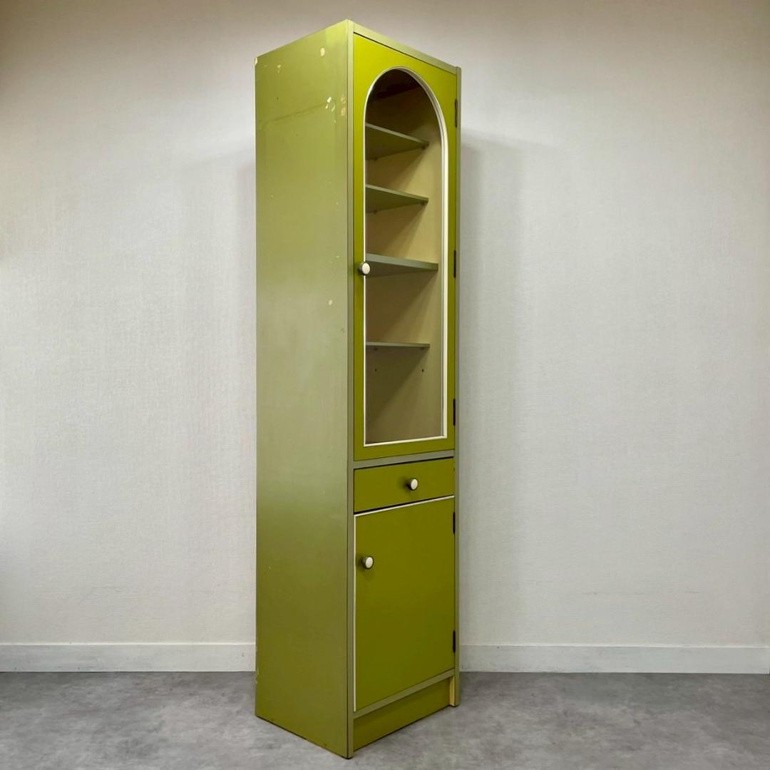 70's 昭和レトロ レトロポップ 飾り棚 食器棚 収納 当時物