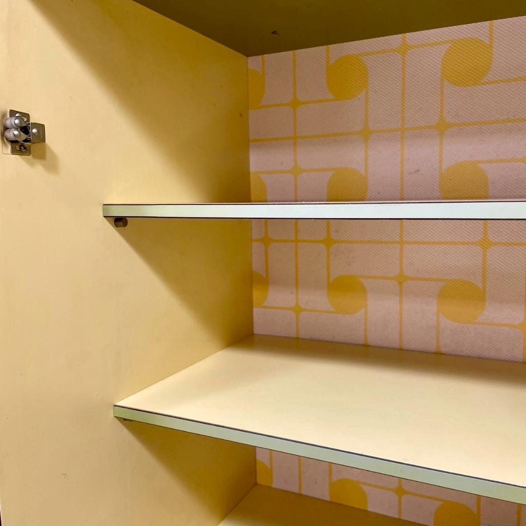 70's 昭和レトロ レトロポップ 飾り棚 食器棚 収納 当時物