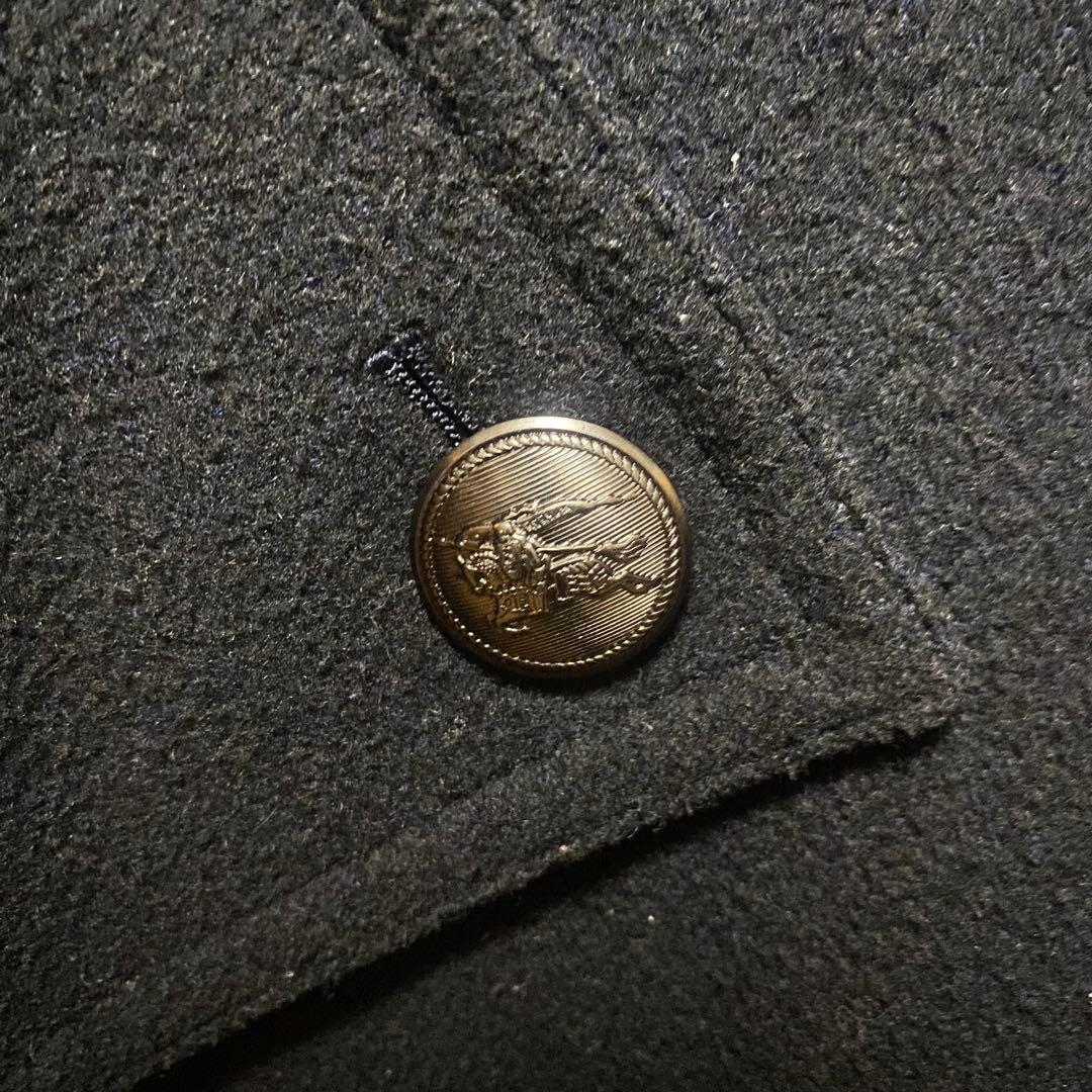 BURBERRY ネイビー ナポレオンコート LL