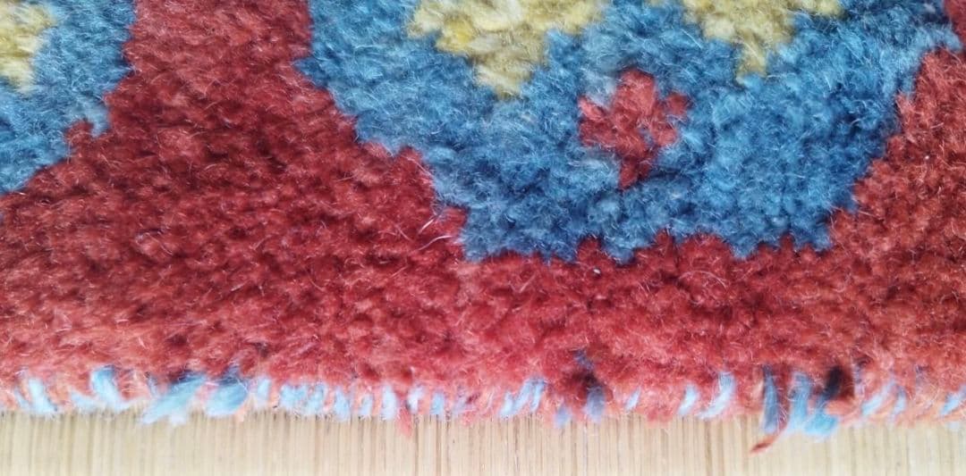 ギャッベラグ 手織りギャべ ペルシャ絨毯 中古品 汚れあり