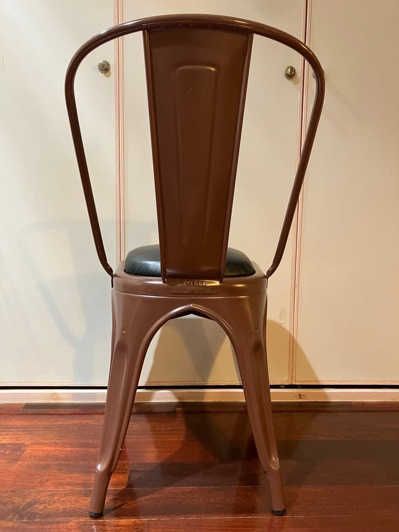 フランス製TOLIXトリックス Aチェア牛革クッション①ブラウンヴィンテージ