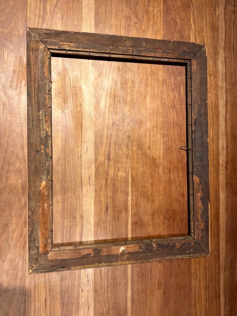 【アンティーク】くすんだゴールドの木製額縁　ヴィンテージフレーム