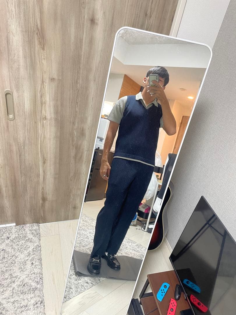 オムプリッセイッセイミヤケ　半袖ポロシャツ　サイズ2