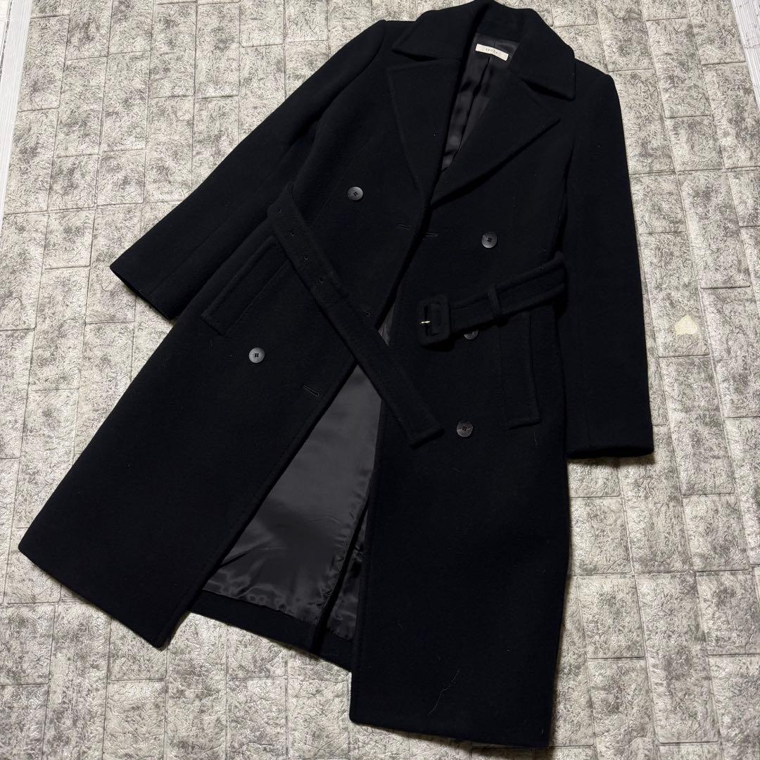 【美品】EPOCA エポカ　ロングベルテットコート　ウール100% 日本製