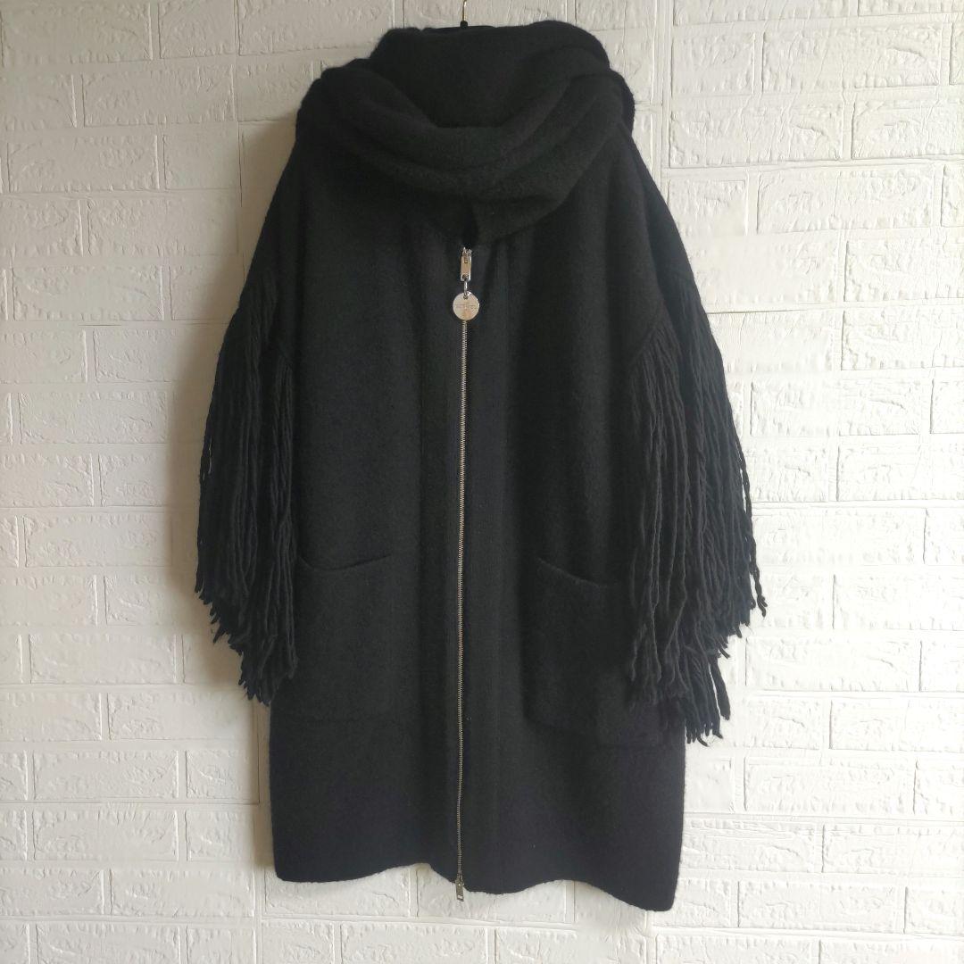 専用✨DIESEL　ディーゼル 　ロングフリンジ ジップアップ オーバーコート