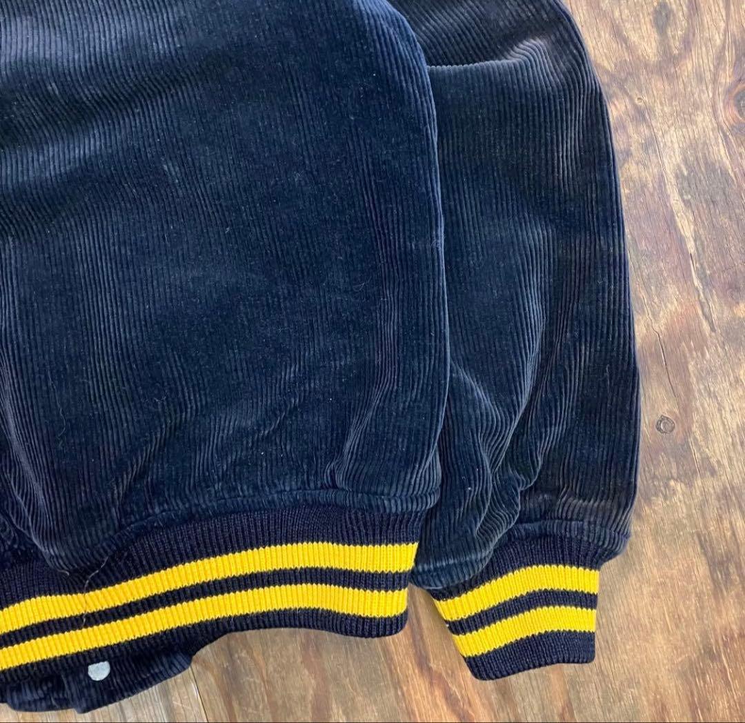 80s コーデュロイ スタジャン バーシティジャケット ネイビー VINTAGE