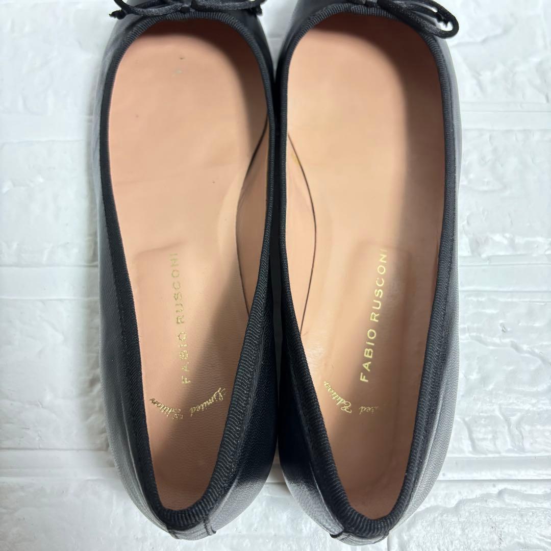 【極美品】FABIO RUSCONI フラットパンプス リボン 23.5cm
