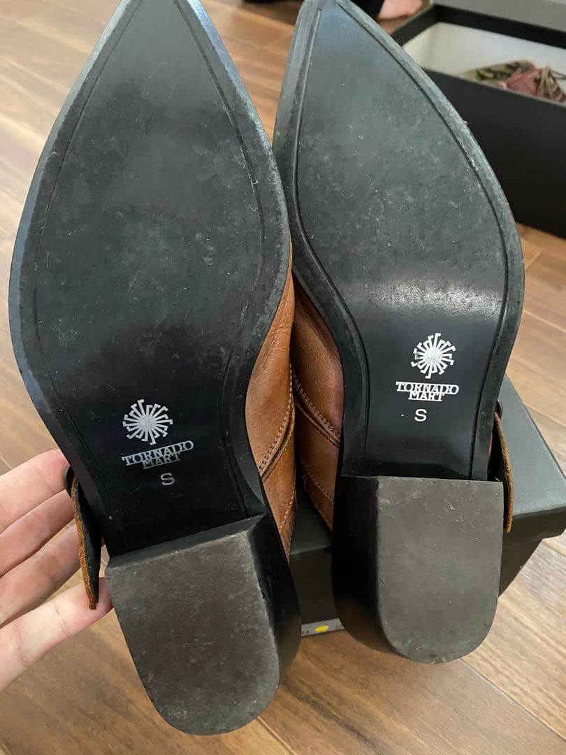 トルネードマート レザーアンクルストラップサボサンダル S