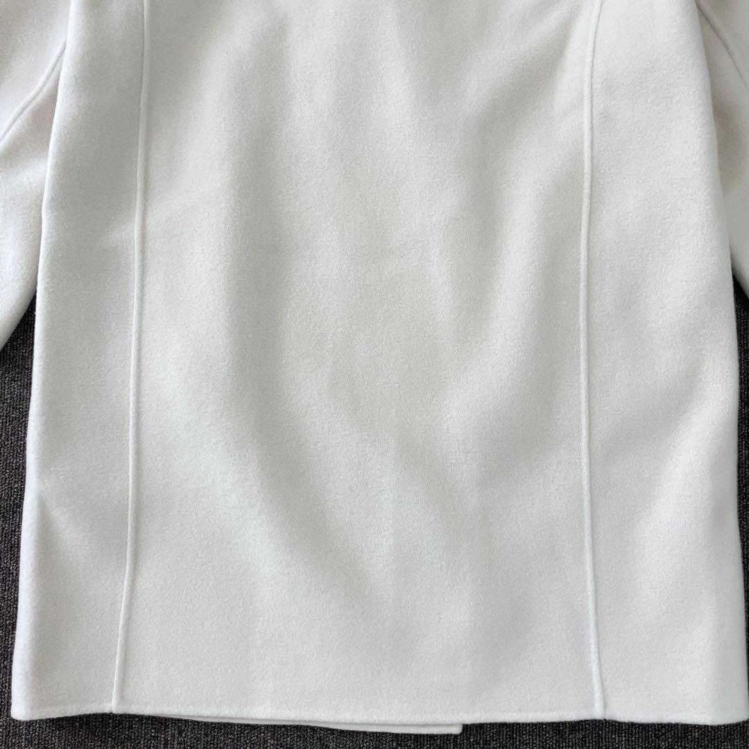 23区 ウールリバーコート フード付き ミドル丈 アウター アイボリー 36 S