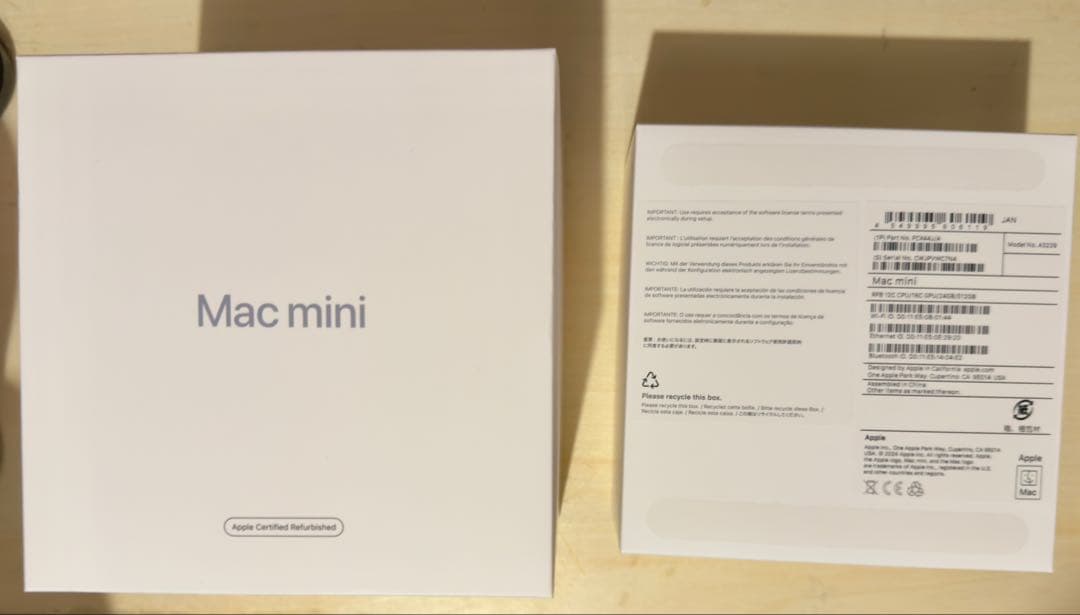 Mac mini 2024 M4 Pro 24GB/512GB 認定整備済製品