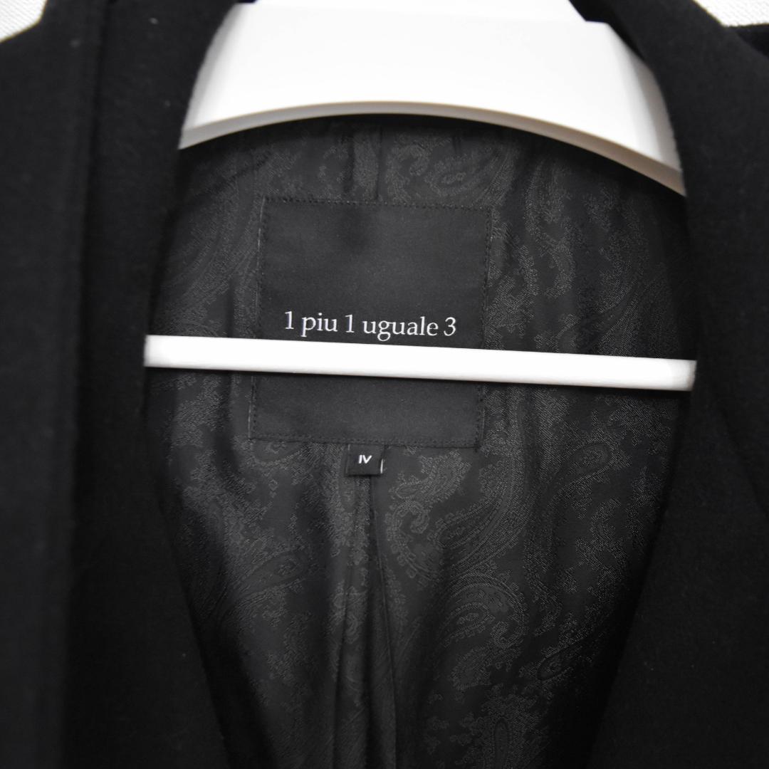 １piu1uguale3 　ラップコート　ブラック　メンズ