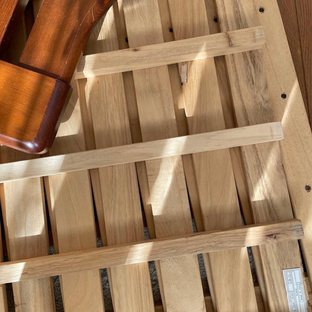 木製スノコベッドフレーム 約200cm x 100cm