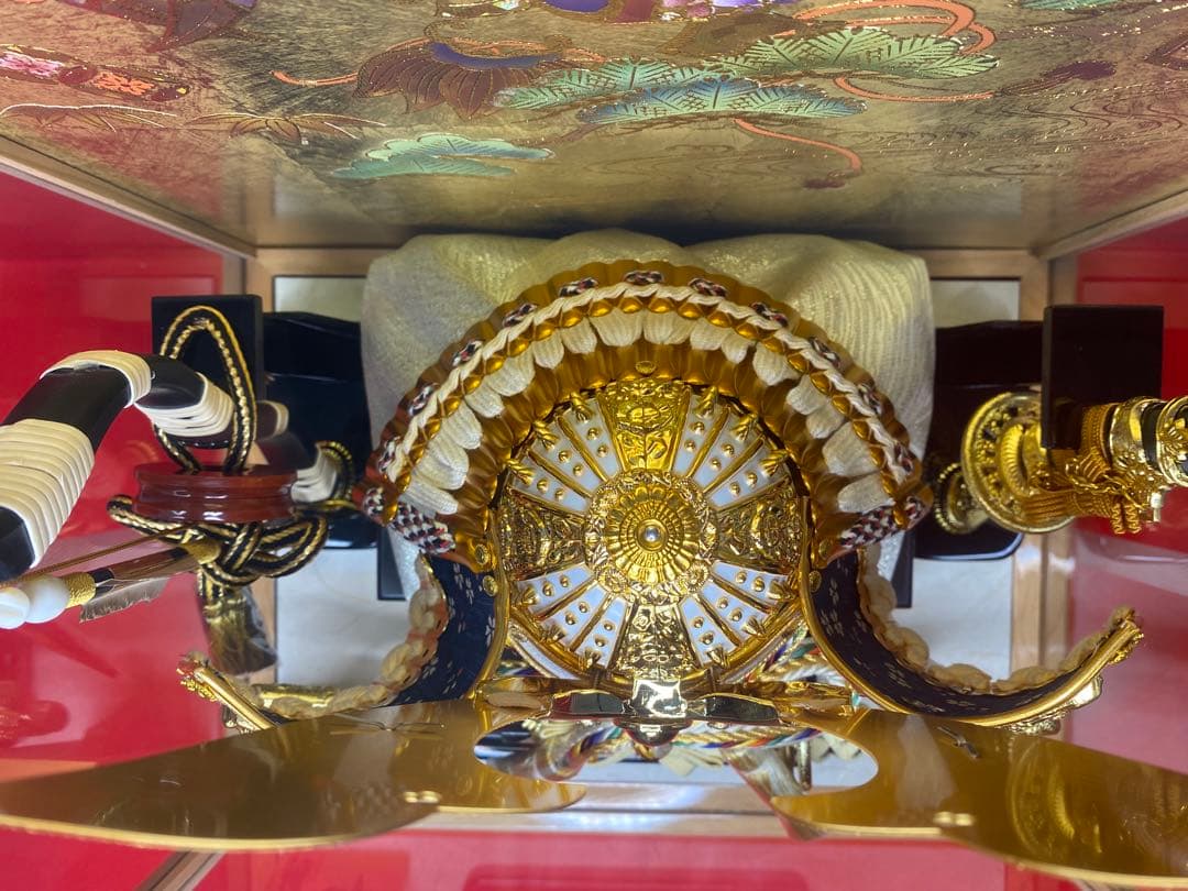 東京久月　五月人形　兜飾り　白木アクリルケース入