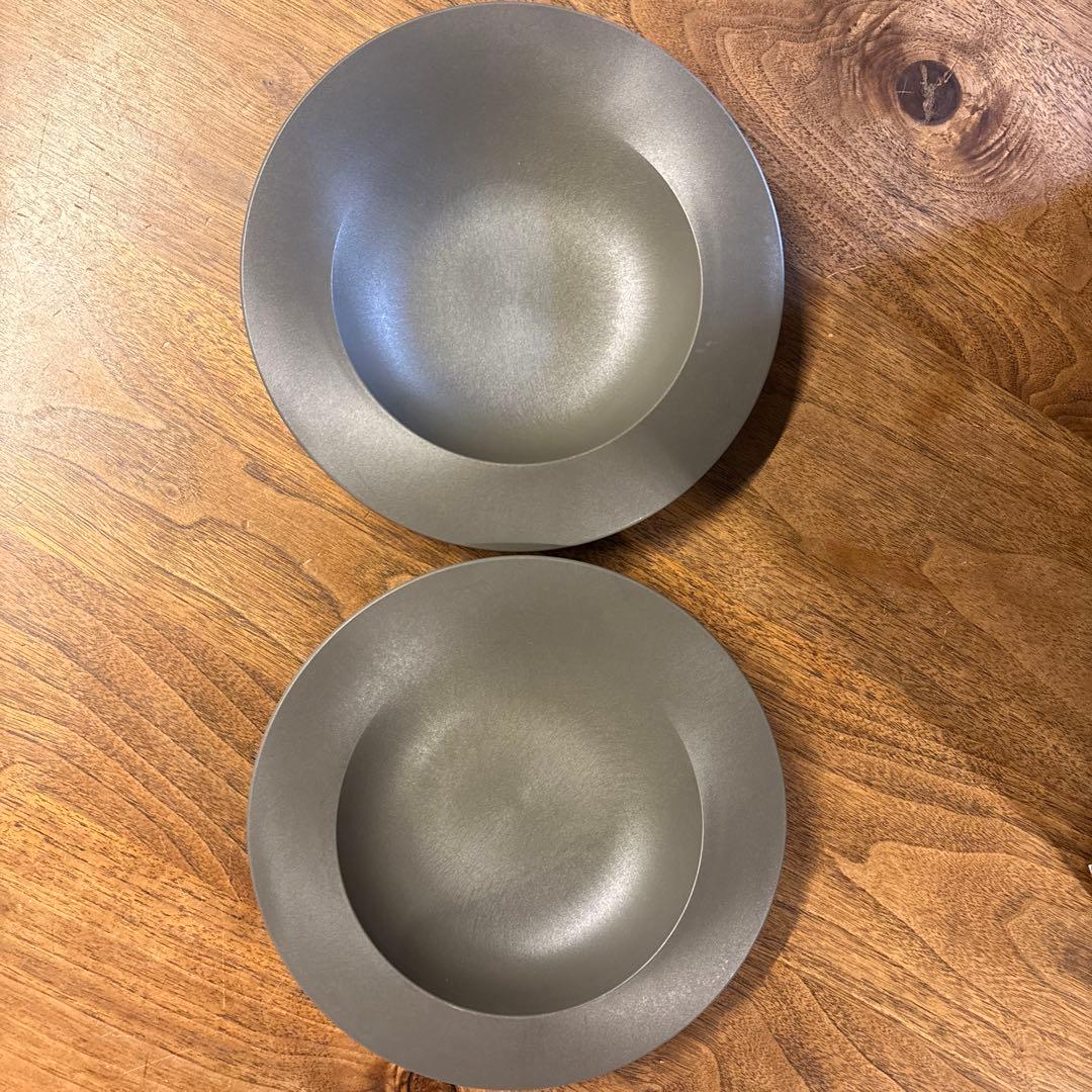 【ARAS】 深皿スクープ中５枚＆小皿スロープ５枚＆デザートフォーク5本